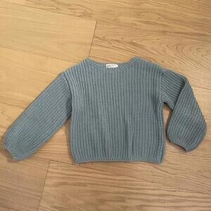 H&M Kids Chunky Knit Sweater – Blue Grey – Approx Size 6–8